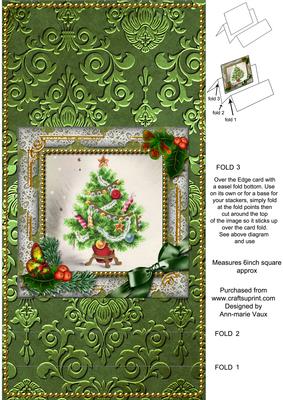 The Tree Holly Easel Over the Edge Card