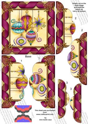 Christmas Decorations 5in Top N Bottom Round Scallop Stacker