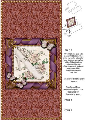 Wedding Shoe Easel Over the Edge Card