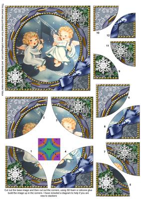 Singing Angels Snow All 4 Rounded Corner Card Front