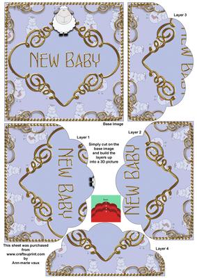 New Baby Blue One Edge Scallop Bottom Stacker