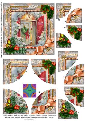 Welcome Door Holly All 4 Rounded Corner Card Front