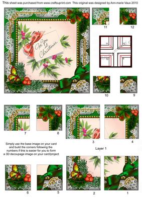 For You Holly All 4 Corner Stacker Card Front
