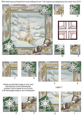 Church Snow All 4 Corner Stacker Card Front