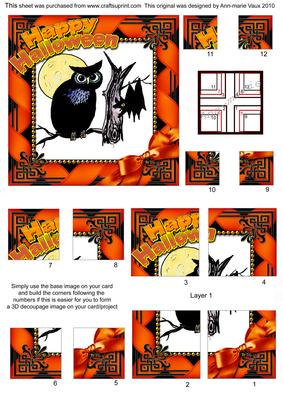 Happy Halloween All 4 Corner Stacker Card Front