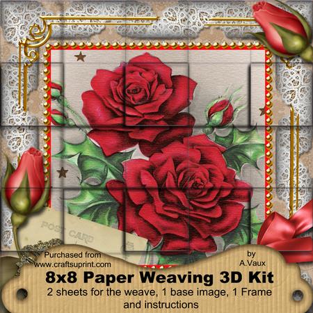 Christmas Roses 3D Paper Weaving Kit