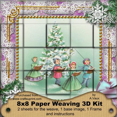 Carol Singers Snow 3D Paper Weaving Kit