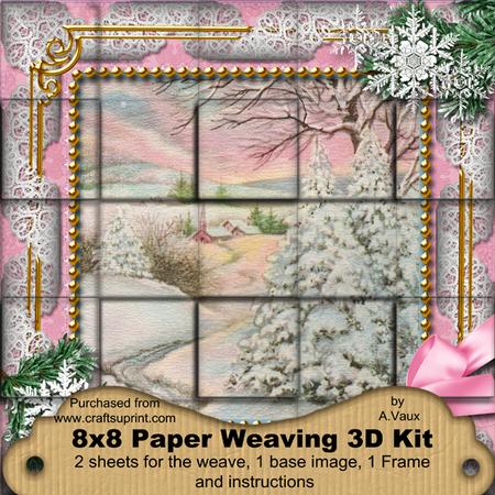 Christmas Stream Snow 3D Paper Weaving Kit