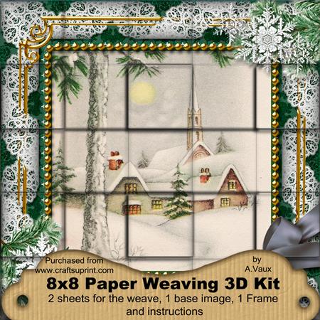Winter Pub Snow 3D Paper Weaving Kit