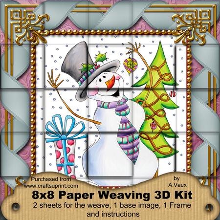 Snowman with Presents 3D Paper Weaving Kit
