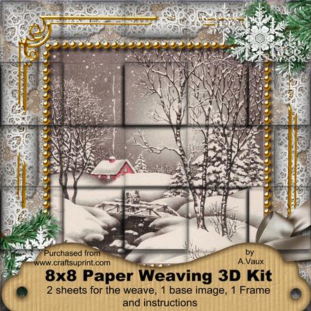 Winter Walk Snow 3D Paper Weaving Kit