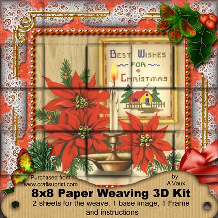 Poinsettia Holly 3D Paper Weaving Kit