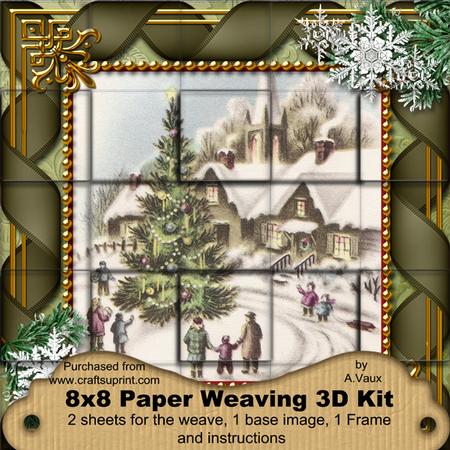 Village Scene 3D Paper Weaving Kit