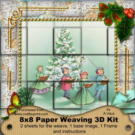 Carol Singers Holly 3D Paper Weaving Kit