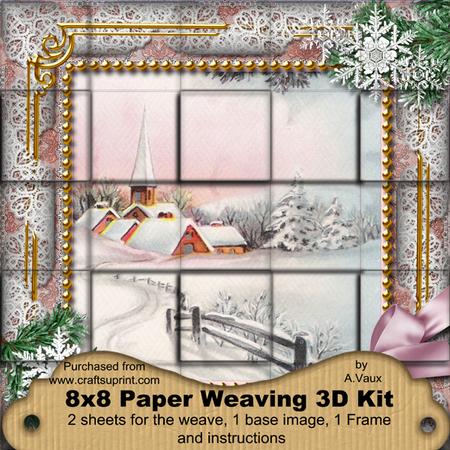 Snow Village Snow 3D Paper Weaving Kit