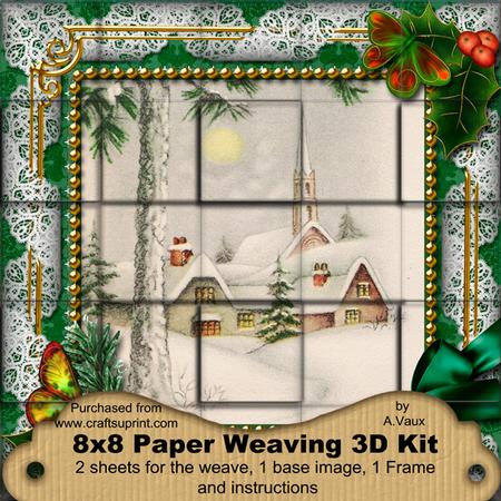 Winter Pub Holly 3D Paper Weaving Kit