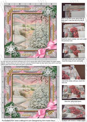 Christmas Stream Snow 5inch 3D Paper Weaving Sheet