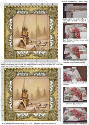 Snow Steeple 5inch 3D Paper Weaving Sheet