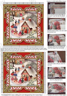 Party House 1 in 5inch 3D Paper Weaving Sheet