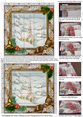 Church Holly 5inch 3D Paper Weaving Sheet
