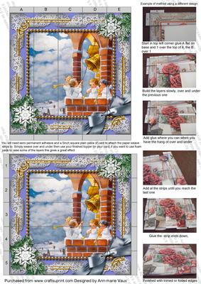 Angels Bell Pulling Snow 5inch 3D Paper Weaving Sheet