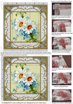 Forget Me Knot Daisies 5inch 3D Paper Weaving Sheet