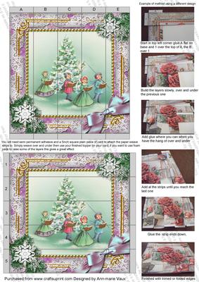 Carol Singers Snow 5inch 3D Paper Weaving Sheet