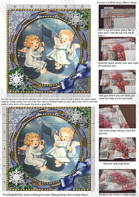 Singing Angels Snow 5inch 3D Paper Weaving Sheet