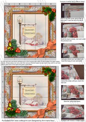 Pub Sign Holly 5inch 3D Paper Weaving Sheet