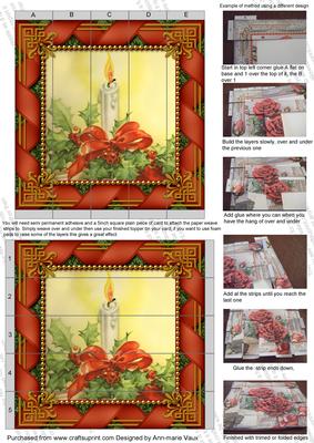 Candle Ribbon 5inch 3D Paper Weaving Sheet