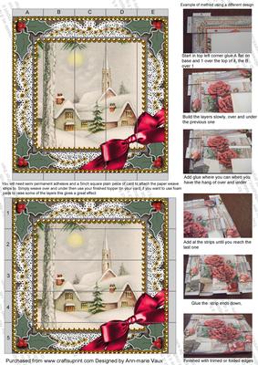 Winter Pub Lace 5inch 3D Paper Weaving Sheet