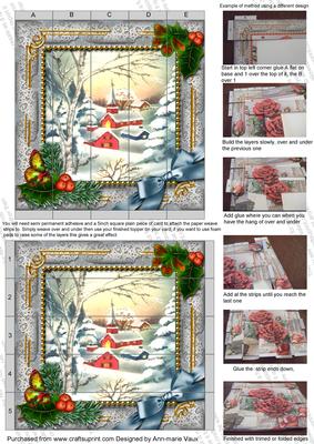 Little Village Holly 5inch 3D Paper Weaving Sheet