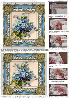 Forget-me-knots Lace 5inch 3D Paper Weaving Sheet