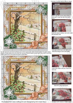 Winter Tale Snow 5inch 3D Paper Weaving Sheet