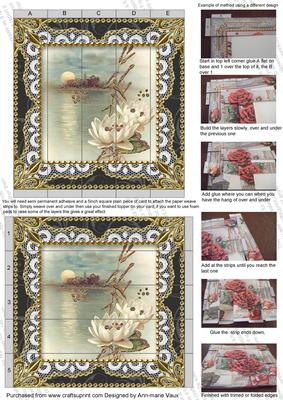 Oriental Lily 5inch 3D Paper Weaving Sheet