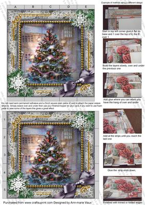 How Tree Looks Snow 5inch 3D Paper Weaving Sheet