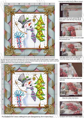 Snowman Presents 5inch 3D Paper Weaving Sheet