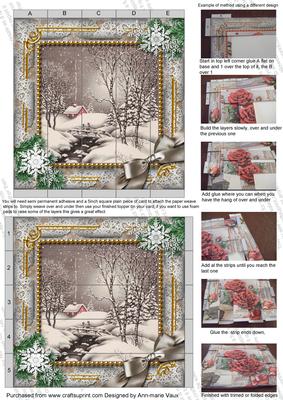 Winter Walk Snow 5inch 3D Paper Weaving Sheet