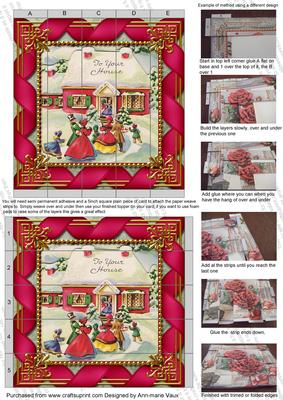 To Your House 5inch 3D Paper Weaving Sheet