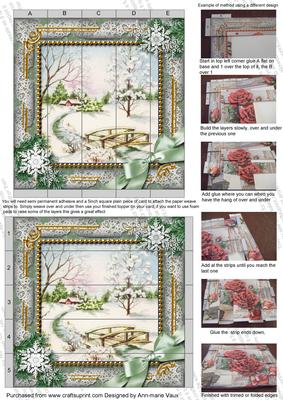 Winter Morning Snow 5inch 3D Paper Weaving Sheet