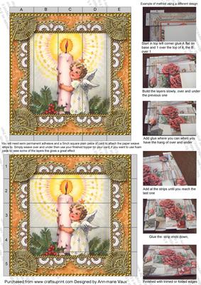 Candle Angel2 Lace 5inch 3D Paper Weaving Sheet