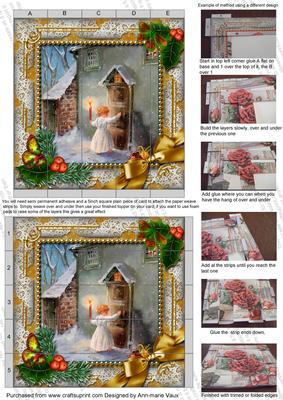 Choirboy Knocking Holly 5inch 3D Paper Weaving Sheet