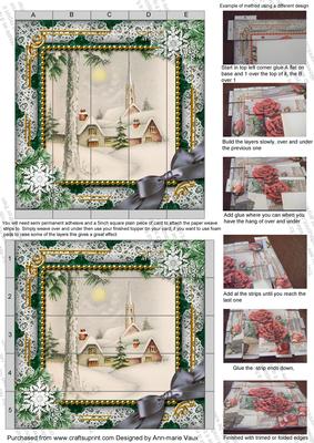 Winter Pub Snow 5inch 3D Paper Weaving Sheet