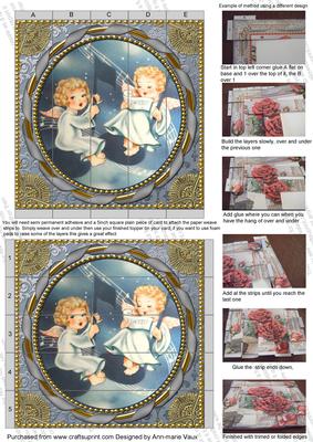 Singing Angels Gold 5inch 3D Paper Weaving Sheet