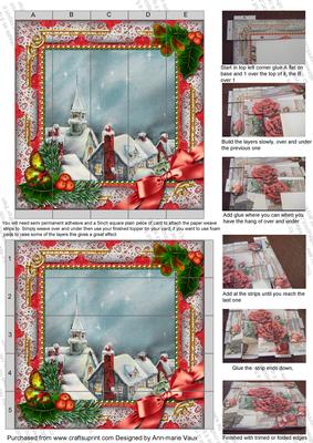 Rooftops Holly 5inch 3D Paper Weaving Sheet
