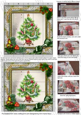 The Tree Holly 5inch 3D Paper Weaving Sheet