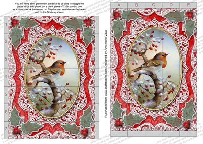Robin 1 Lace 7x5inch 3D Paper Weaving Sheet