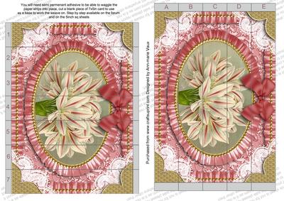 Amarylis Ruffle 7x5inch 3D Paper Weaving Sheet