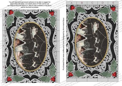 Christmas Night Lace 7x5inch 3D Paper Weaving Sheet