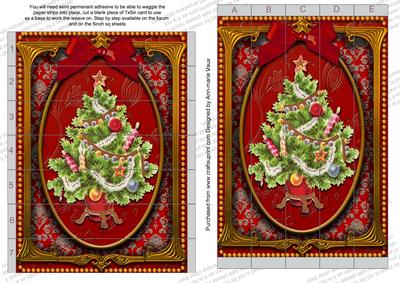 Elegant Tree 7x5inch 3D Paper Weaving Sheet